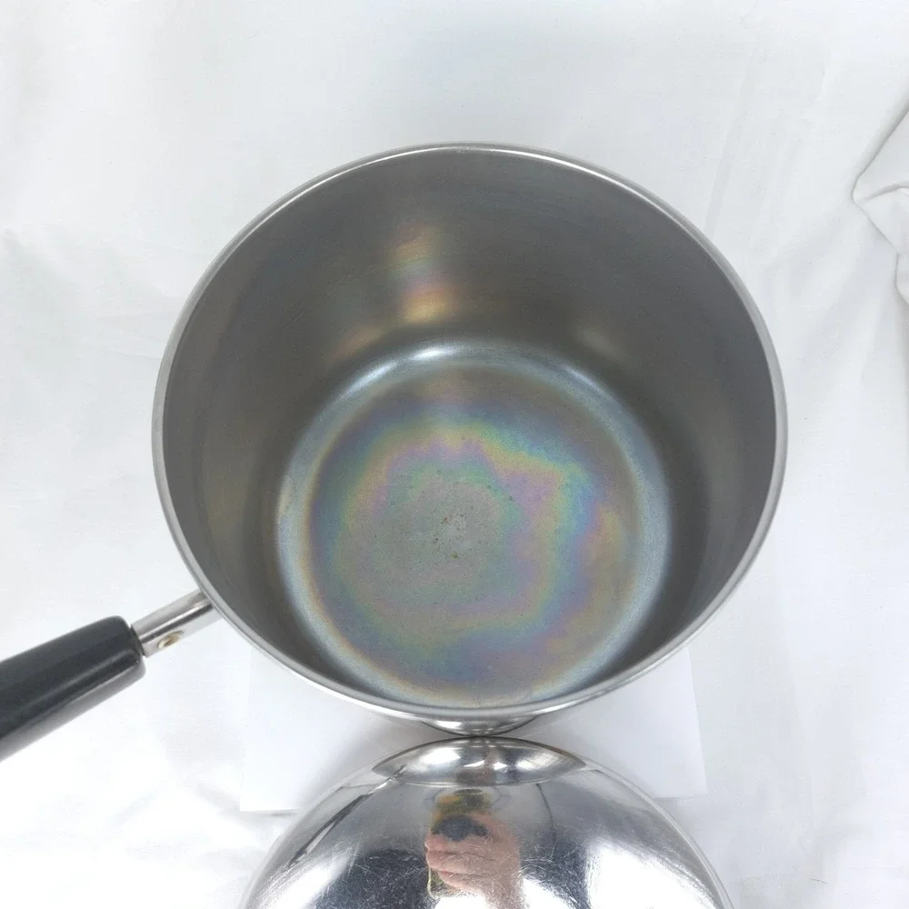 Vintage Revere Ware 2 Qt Sauce Pan Pot W/Lid 1801 Copper Clad Bottom USA